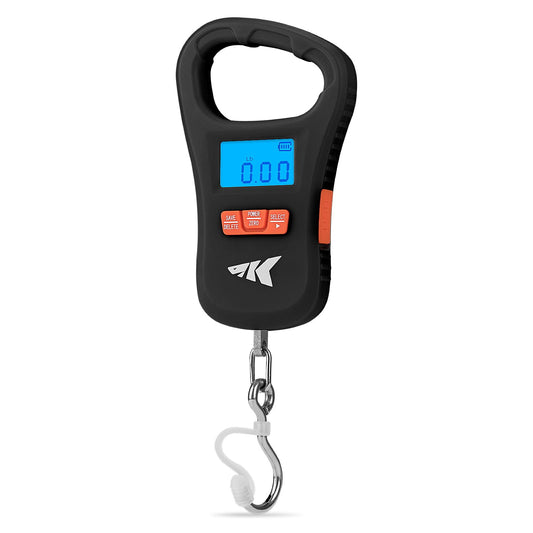 KastKing ToughTide Fishing Scale, USB Charging, 65lb Capacity, Ultra-Thin Digital Fish Scale, LCD Display, Ergonomic Handle, Fish Scales Digital Weight, Fishing Accessories for Men, Black