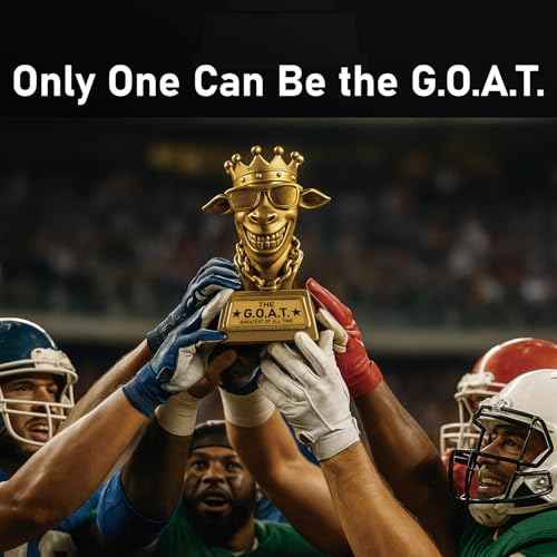 Goat Trophy ? 7" G.O.A.T. Resin Award for Fantasy Football, Office Desk, Best Player Trophy