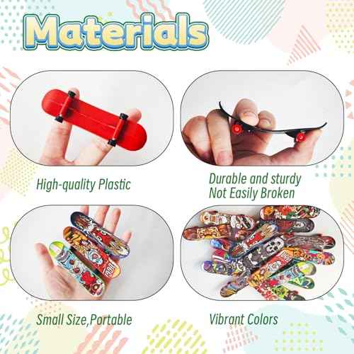 50 Pcs Mini Finger Skateboards,Fingerboards Toy Set,Mini Skateboards Finger Surfboards for Kids Classroom Exchange Gift Birthday Goodie Bag Stuffers