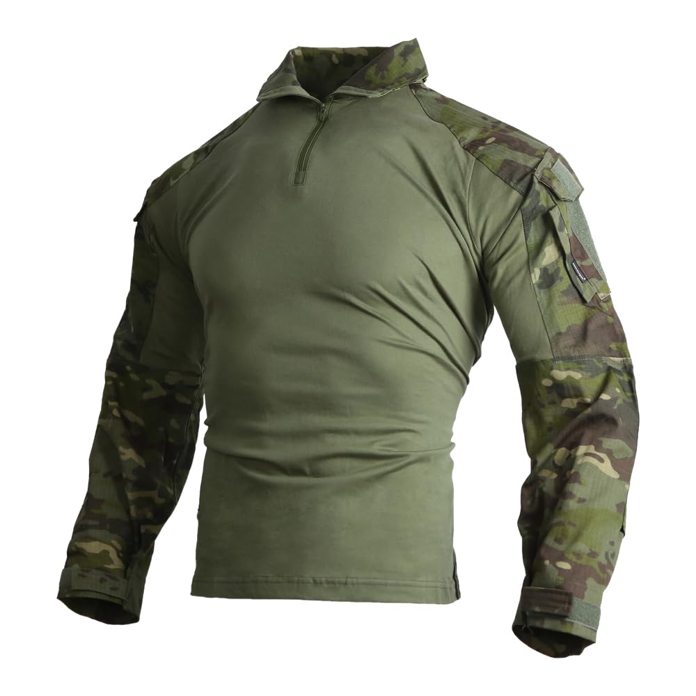 EMERSONGEAR Men's Tactical Shirt,Airsoft Combat Army Paintball Quick Dry Long Sleeve BDU T-Shirt Top