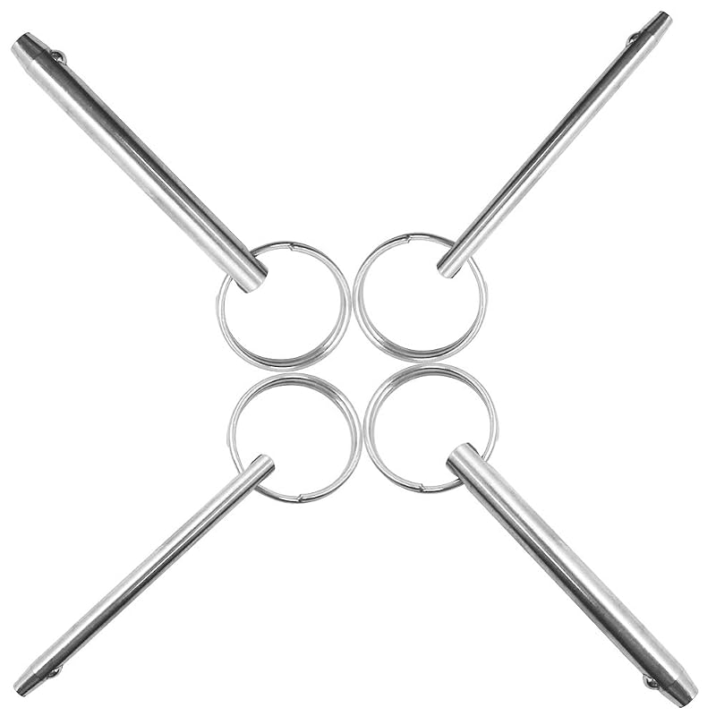 8mm 6.3mm Quick Release Pins 76mm Stainless Steel Boat Top Pins (4Pcs)