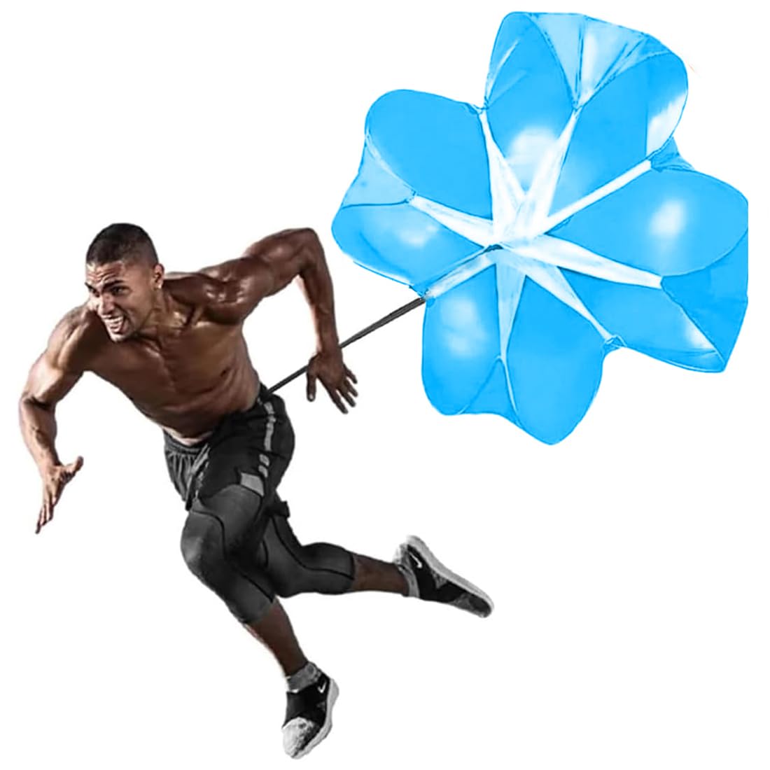 EastyGold Running Speed Chute Resistance Parachute 56 inch Powerchute Umbrella Training Sprint Power Soccer Trainer for Runner, Football, Soccer Drilling