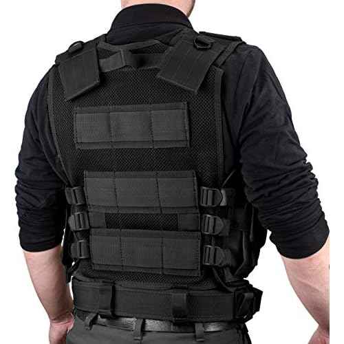 Barska Loaded Gear VX-200 Left Hand Tactical Vest with Holster, Belt, Pouches, and Pockets - for Airsoft, Paintball, and Hunting