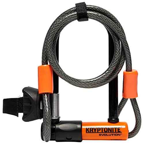 Kryptonite Evolution Mini-7 Bicycle U-Lock w/ 4¡¯ KryptoFlex Double Loop Cable