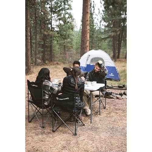 Stansport Folding Camp Table, White, 48 x 24 x 29-Inch