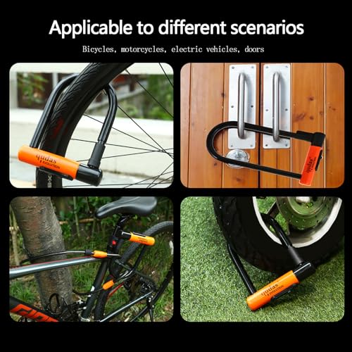 Heavy Duty Bike U Lock with 4ft Cable and Mounting Bracket - Long