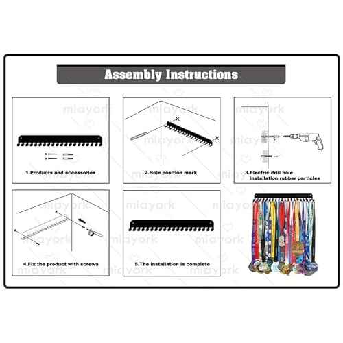 Medal Holder Display Hanger Trophy Shelf - Sturdy Wall Mount Medals Trophys Easy to Install-Race Sports Medal Holder Display Hanger for Gymnastic,Soccer,Runner,Wrest,Football,Basketball