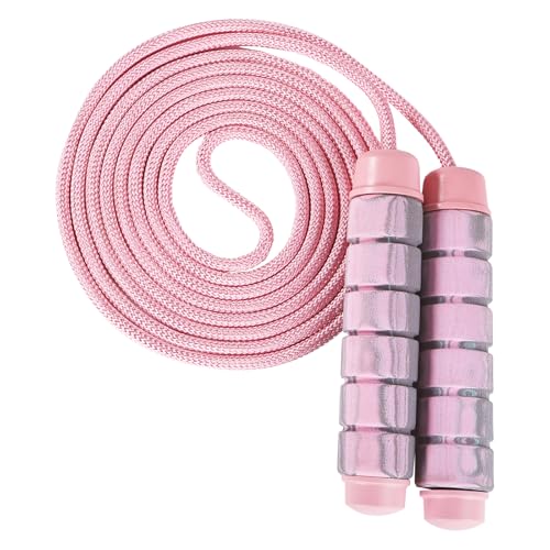 Jump Rope for Women & Men Adjustable Length Cotton Skipping Rope for Adults & Kids Workout Equipment for Weight Loss, Cardio, Boxing & Fitness Suitable for Home, Gym & School Use