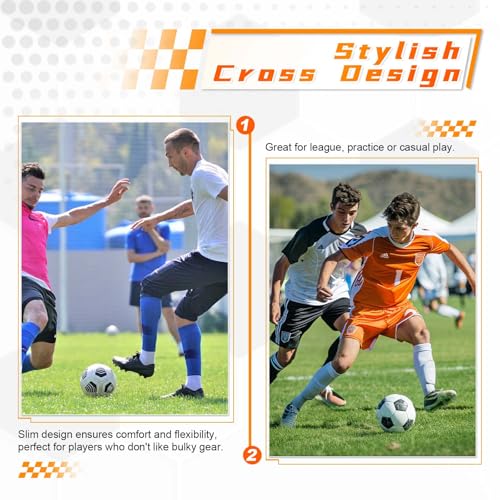 Mini Soccer Shin Guards for Kids & Adults - 3.94 x 2.48 Inches, Lightweight & Protective