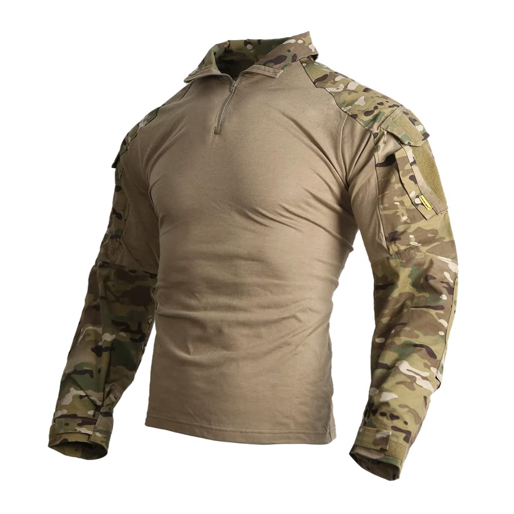 EMERSONGEAR Upgraded Version G3 Combat Shirt,Tactical Hiking Hunting Fishing Long Sleeve Camo Shirts for Men
