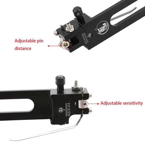 SHARROW Archery Magnetic Arrow Rest and Archery Cushion Plunger Pressure Button Adjustable RH for Recurve Bow (Blue)