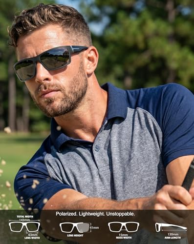 Polarized Sunglasses Men Women UV400 Protection Sports Eyewear for Fishing Golf