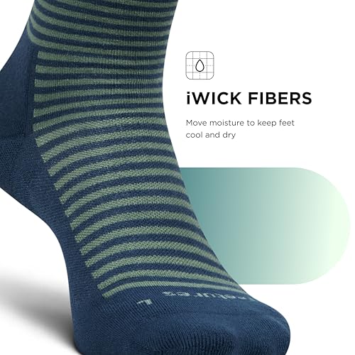 Feetures Everyday Max Cushion Crew Sock for Men - Moisture-Wicking Socks