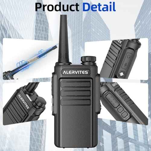 Walkie Talkies Long Range for Adults,Rechargeable UHF Handheld Strong Encrypted Handheld Two Way Radios Walky Talky with Noise Reduction,VOX and USB-C Charger for Camping Hiking Hotel,2Pack