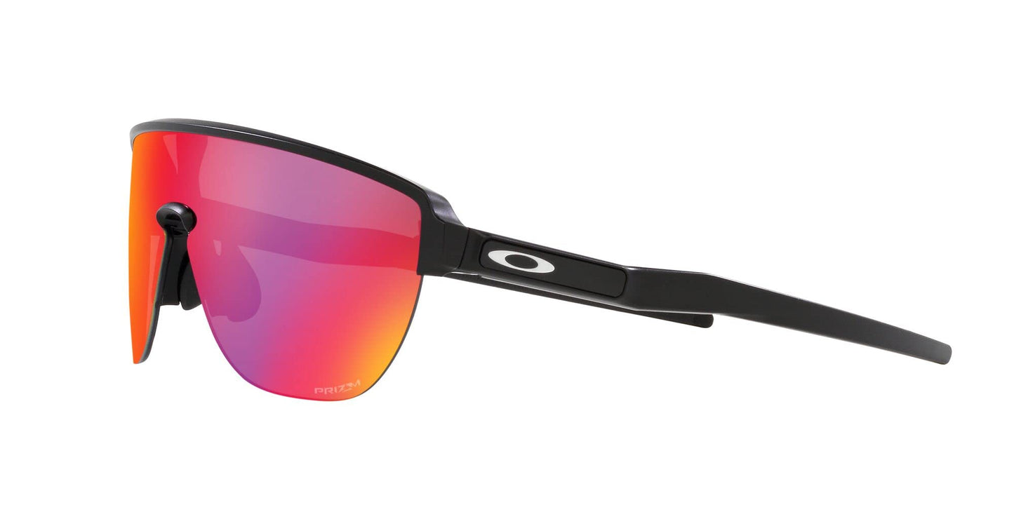 Oakley Mens OO9248A Corridor Low Bridge Fit Rectangular Sunglasses, Matte Black/Prizm Road, 42 mm