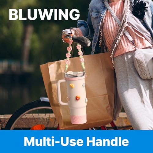 Water Bottle Handle Strap Compatible with Owala, Stanley, Handle Strap for Stanley Cup, Hydro Flask and Most 12-40oz Water Bottles