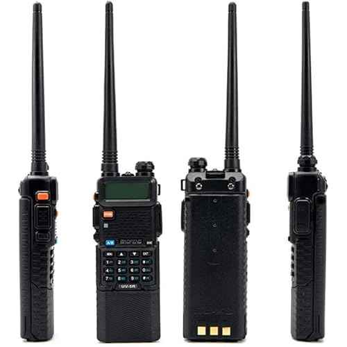 Baofeng UV-5R Dual Band Two Way Radio Handheld Ham Radio Long Range Walkie Talkies Pack of 6 for Hiking Camping Hunting Skiing Trip(Black) with 3800mAh Battery
