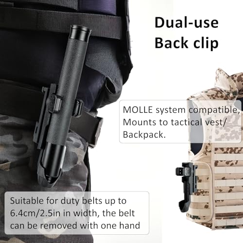 360° Rotating Telescopic Baton Holder for Duty Belts and MOLLE Gear
