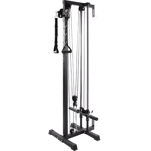 NKLG Wall Mount Cable Station, Cable Crossover Machine with 18 Adjustable Positions Dual Pulley System for Home Gym Fitness Equipment