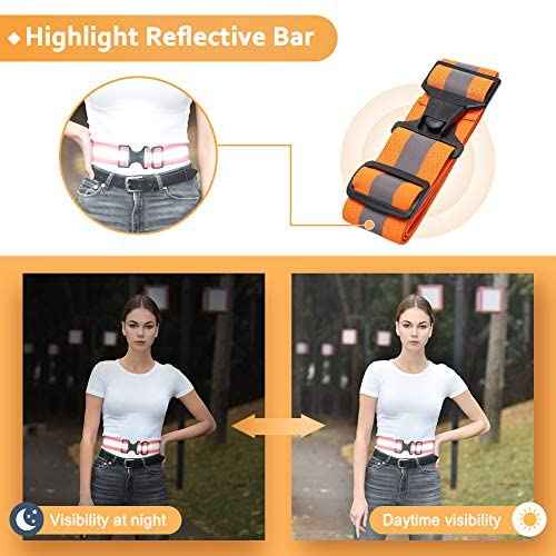 A-SAFETY Glow Belt - Reflective Running Belt (Yellow, Orange, Black, White)