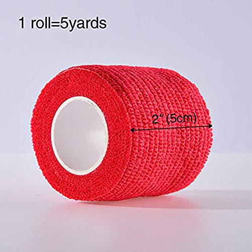Self-Adhesive Elastic Bandage Tape 2 Inch x 5 Yards Assorted Colors Pack of 12