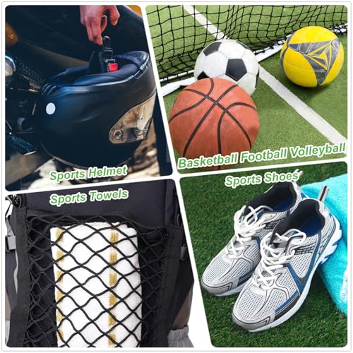 Helmet Holder for Sport Backpack, Mesh Storage Net with 4 Carabiners - Variation 1