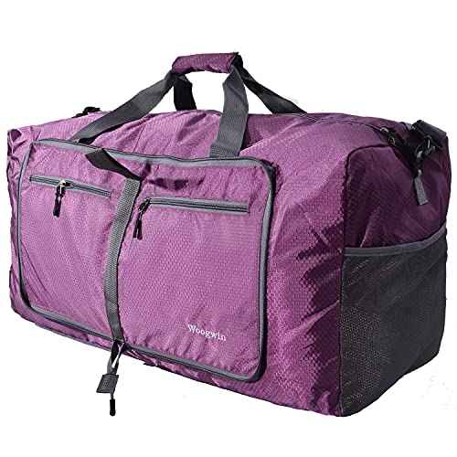 Woogwin Travel Duffel Bag Large Foldable Waterproof Overnight Bag for Beach Swim Bags Pool Sports Gym