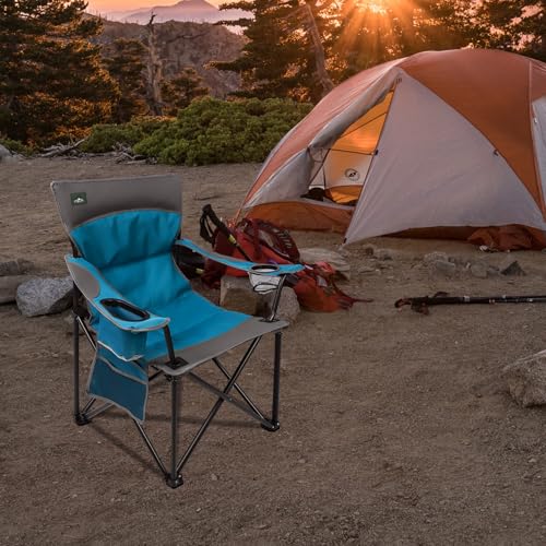 Northroad Heavy-Duty Foldable Camping Chair Blue Support Up to 300lbs Outdoor