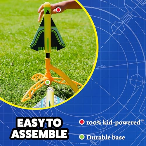 Stomp Rocket Stunt Plane Rocket Launcher Toy with 3 Foam Planes - Kid-Powered Fun