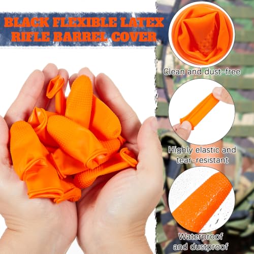80 Pcs Latex Dust Covers for Equipment - Orange, Stretchable Protective Covers