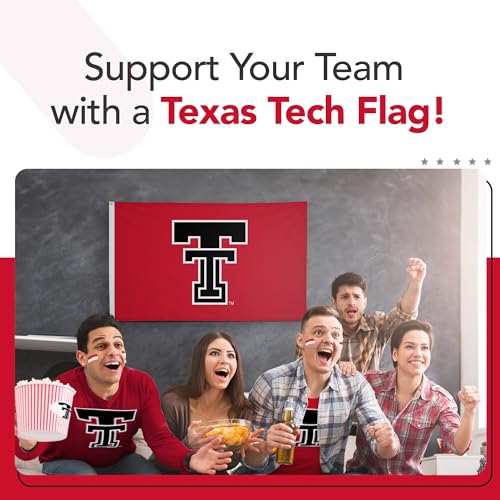 Nylon Texas Tech Red Raiders Flag - NCAA Licensed - 3' x 5' - Red, White, Black