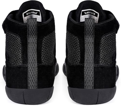 Men's Wrestling Shoes Boxing Boots - 10 Wide Black