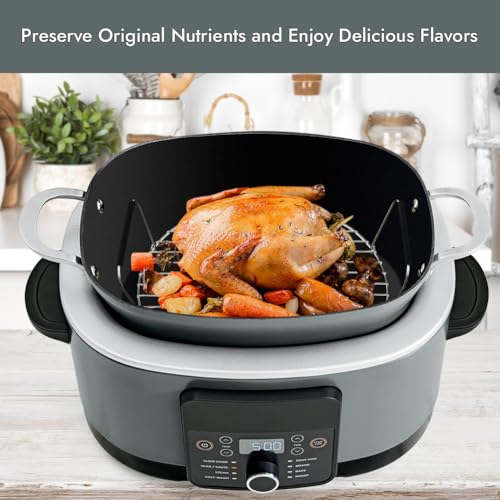 BYKITCHEN Roast and Steamer Rack for Ninja 8.5 QT Cooker - Pro Plus Variant