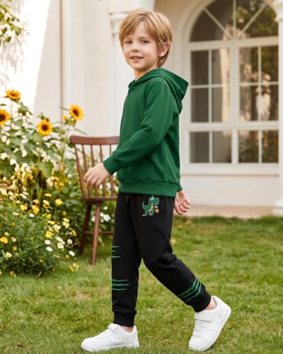 Toddler Boys Half Zip Hoodie and Sweatpants Set Winter Fall 2-7 Years