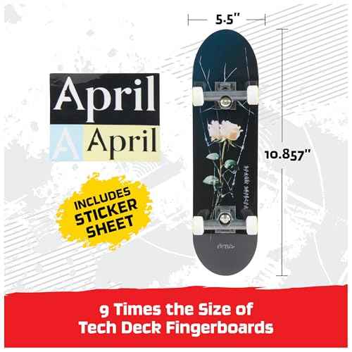 TECH DECK, April Handboard; Authentic Mini Skateboards, Kids Toys for Boys & Girls, Ages 6 and up (Hands Use Only)