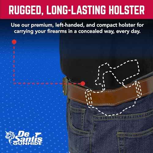 DeSantis Veiled Partner Gun Holster, Outside The Waistband Holster with Precision-Molded Kydex, Fits Springfield Hellcat PRO, Left Hand Draw, Unisex