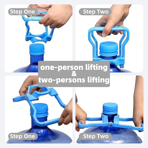 Heavy-Duty 5 Gallon Water Bottle Carrier Set with Ergonomic Handle