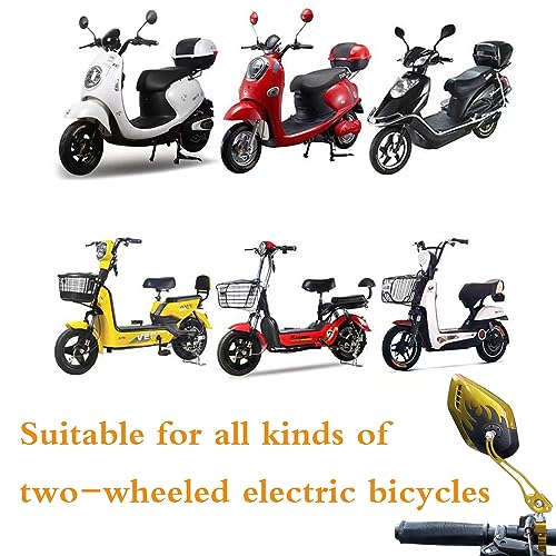 Yellow Bicycle Mirrors for Handlebar 2 Pack - Wide View, Adjustable Bike Safety Accessories