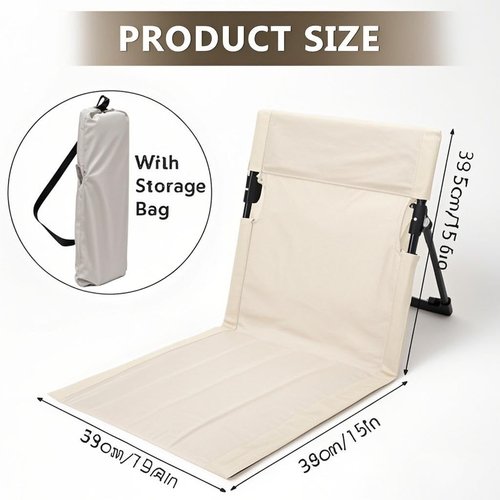 MOQRUAO 2 Pack Foldable Poolside Chairs – Portable Flip Chairs for Edge of Pool, Beach, Camping, Picnic, Lawn – Compact & Lightweight Outdoor Seating Accessories (2, Light Beige)