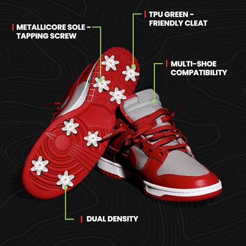 Golf Shoe DIY Cleats Kit - Convert Sneakers into Golf Shoes with Traction Spikes
