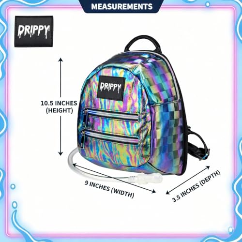 Oil Slick Mini Hydration Pack with Leakproof Bladder for Festivals - Rave Hydropack - Variation of THIS listing