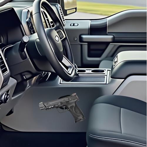 Black 2-Pack Gun Magnet 35lbs No Drill Adhesive Car Holster Anti-Scratch