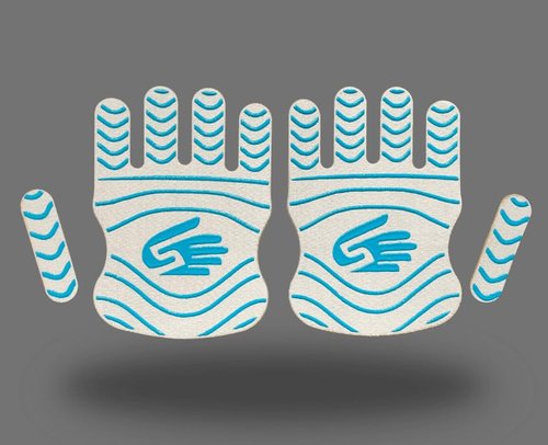 Shadowz Grips: Patented Athletic Hand Tape - 8 Hand Grips for Any Activity (weight lifting, golf, pickleball and more) (White-Blue, Medium)