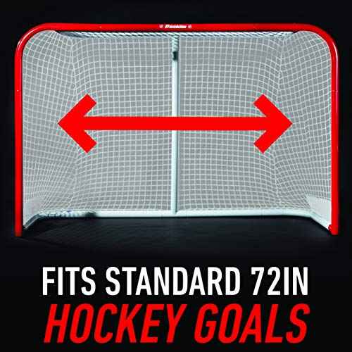 Franklin Sports NHL Hockey Goal Replacement Net - 72" Official Size Goal Replacement Netting - Outdoor Street Hockey Goal Net - Easy Attach Official Size Net - 72" x 48" x 30",White