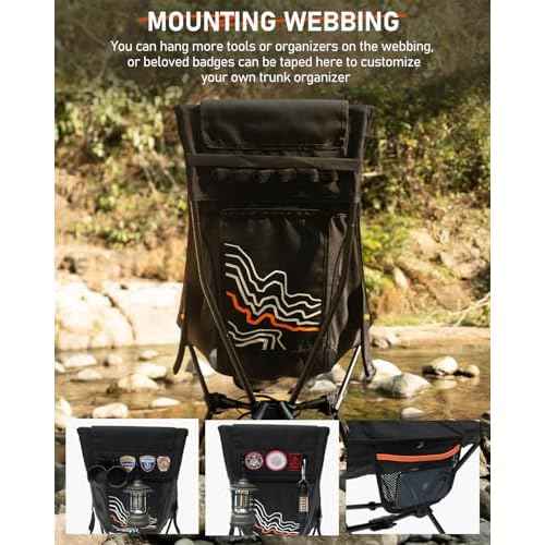 NOVSIGHT Camping Chair - High Back Lightweight Portable Camp Chairs with Headrest Breathable Backrest, Outdoor Folding Camping Chairs for Adults
