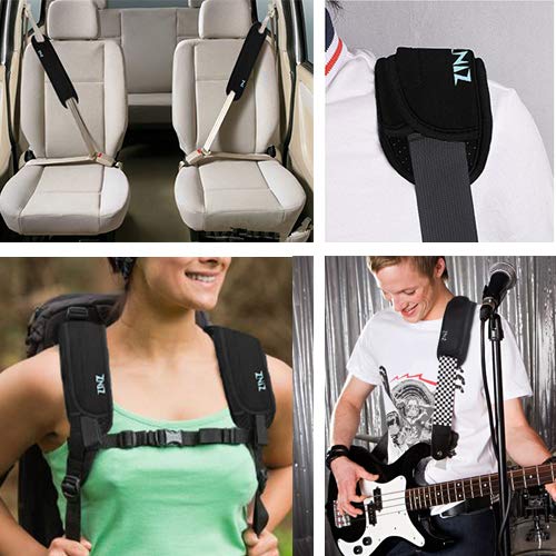 ZINZ Ultra Thick & Breathable Universal Shoulder Pad Cushion for Bag, Long & Comfort, Black