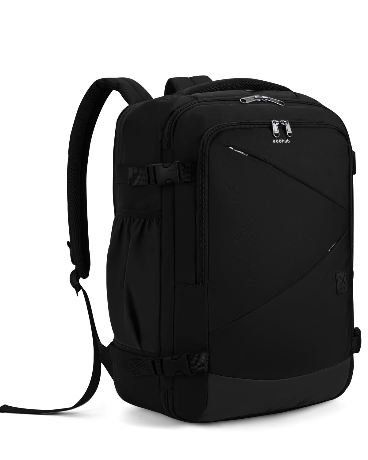 ECOHUB Carry On Travel Backpack, Expandable Airlines Personal Item Bag 18x14x8, Water Resistant 17 inch Laptop Backpack Flight Approved, 12 Pockets 30L Work Backpacks with Wet Pocket & Cable Slot