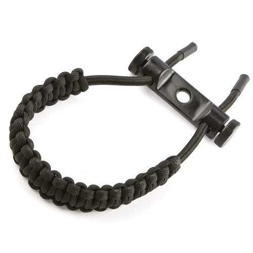 ZSHJGJR Archery Bow Wrist Sling Braided Archery Adjustable Bow Strap Wrist Sling for Compound Bow Hunting Shooting Accessories (Black)