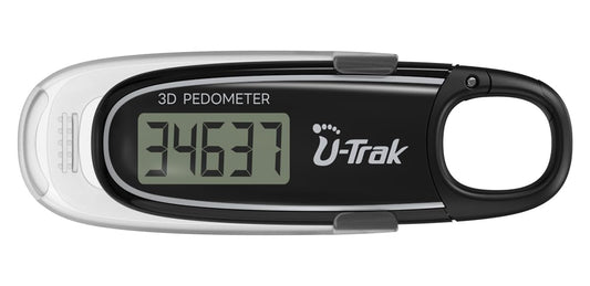 3D Pedometer for Walking with Removable Clip and Carabiner Simple Step Counter for Walking Accurate Clip On Step Tracker for Men Women Kids (Black)