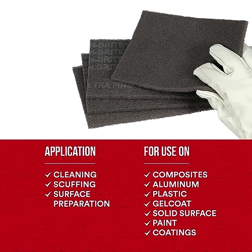 Ultrafine Surface Prep Hand Pad 7448, Nonwoven Silicon Carbide, Pack of 3